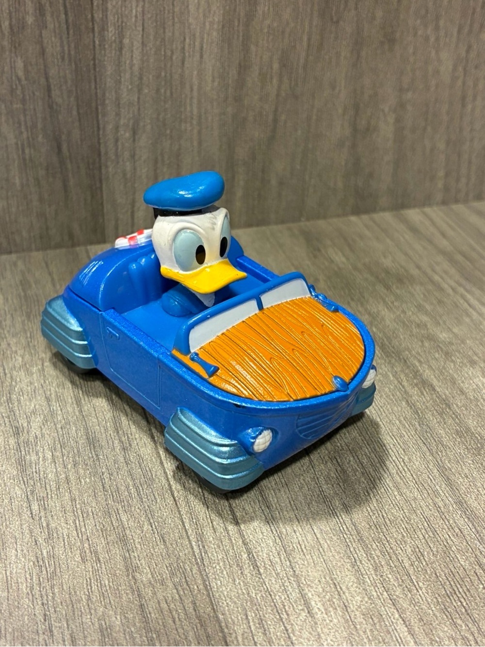 Disney Donald Duck Toy Boat Race Car Aqua 2016 Mattel 3"